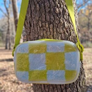 Checkered Clear Crossbody Bag
